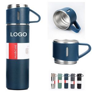 Insulated Water Bottle w/ Handle Mug Cup Lid