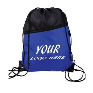 Two-Tone Color Drawstring Backpacks