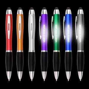 Logo Light Up Illuminated Ballpoint Stylus Pen