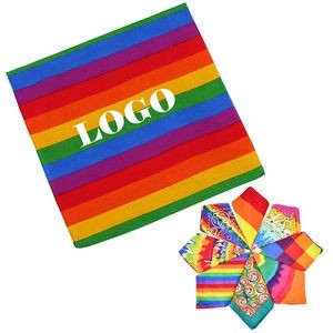 Cotton Pride Stripe Rainbow Bandana
