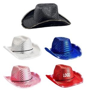 Cowboy Sequin Led Hat
