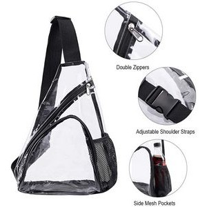 Clear PVC Sling Bag/Crossbody Backpack
