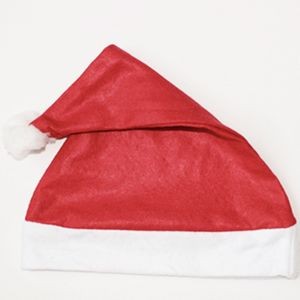 Christmas Non-Woven Fabric Santa Claus Hat w/Cuff Accent