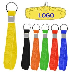 Silicone Push Button Keychain/Key Ring