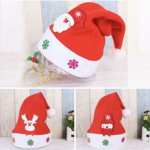 Christmas Non-Woven Fabric Santa Claus Hat w/Star Accents