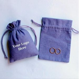 Small Reusable Cotton Muslin Cloth Double Drawstring Bag