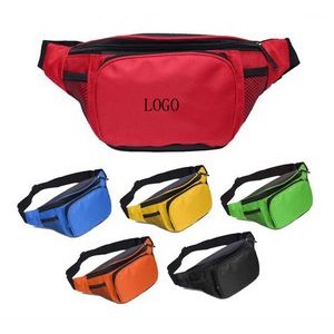 Polyester Dual Zippered Fanny Pack