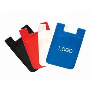 Adhesive Stickers Mobile Phone Silicone Case Wallet,Silicone Rubber Mobile Phone Card Holder