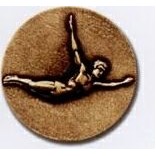 Newport Mint Stock Medal - 1 1/8" (Diving Male)