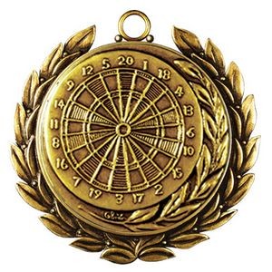 Regency Stock Medal w/ Wreath (Darts) 2 3/4"