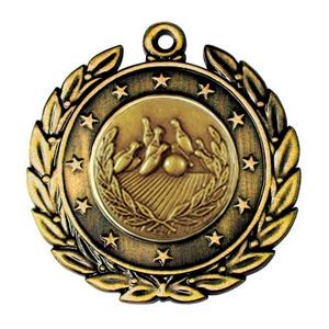 Stock Star Wreath 2" Medal- Bowling