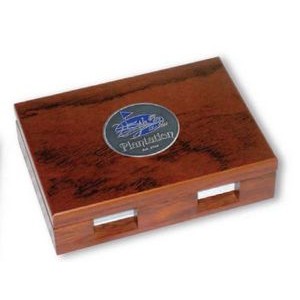 Rosewood Finish Playing Cards Case