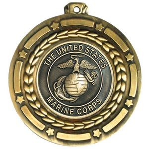 Stock Star Struck Medal w/ US Marine Corps / 3 1/2"