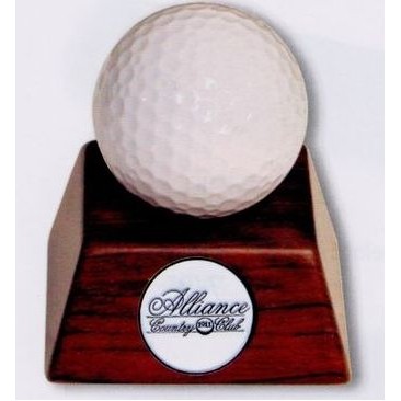 Rosewood Finish Hole In One Golf Ball Stand