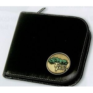 Leatherette CD Case w/ Zipper Closure
