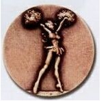 Stock Newport Mint Medal - 1 1/2" (Cheerleader)