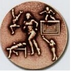 Newport Mint Stock Medal - 1 1/8" (Track & Field Female)