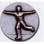 Stock Newport Mint Medal - 1 1/2" (Skiing Male)