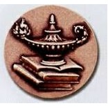 Stock Newport Mint Medal - 1 1/2" (Lamp of Knowledge)
