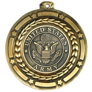 Stock Star Struck Medal w/ United States Army / 3 1/2"