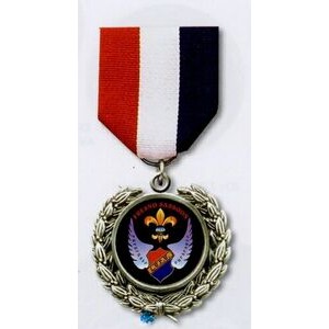 1 1/2" Custom Wreath 1 1/2" Medal