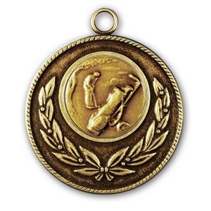 Stock Classic Wreath With Rope Edge 2" Medal- Golf