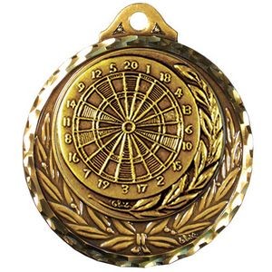 Stock Diamond Struck Medal (Darts) 2 3/4"