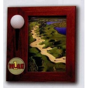 Rosewood Finish Hole In One Frame for 5"X7" Picture