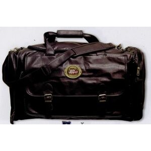 Leatherette Large Club Bag w/ Buckle Closure