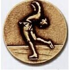 Newport Mint Stock Medal - 1 1/8" (Skating Female)