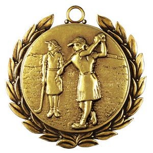 Regency Stock Medal w/ Wreath (Golf Female) 2 3/4"