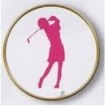 Female Golfer Stock Ball Markers