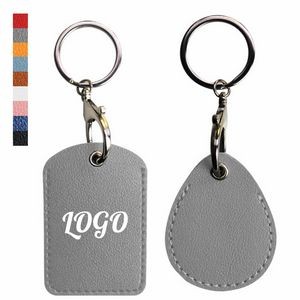 Leather RFID Key Fob Cover Keychain