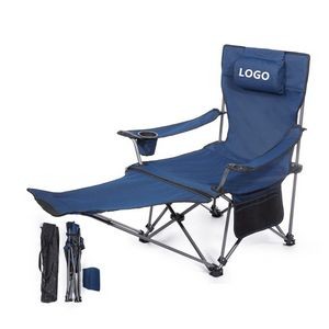 Camping Folding Chair With Removable Footrest