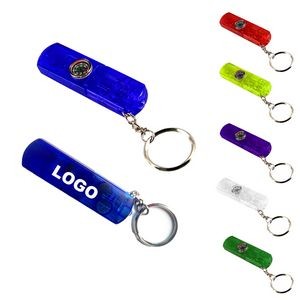 Compass LED Whistle Keychain