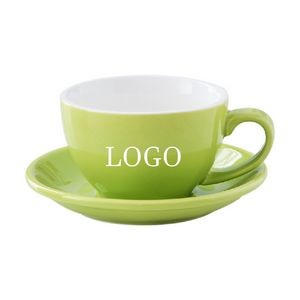 10 Oz Ceramic Coffee Cup With Saucer