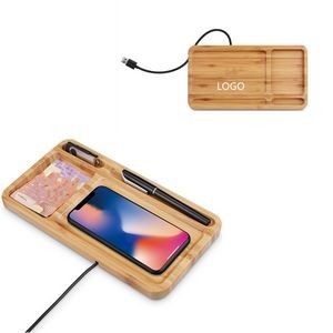 10W Wooden Wireless Charging Station