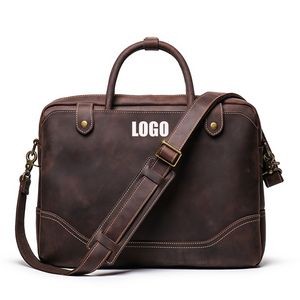 Handmade Buffalo Leather Briefcase Laptop Bag