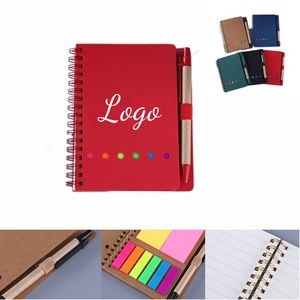 Spiral Notebook with Pen/Sticky Note