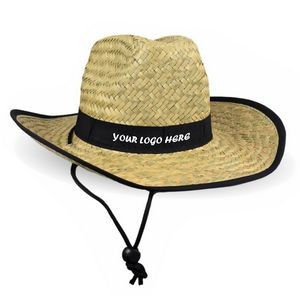 Western Cowboy Straw Hat With Custom Band
