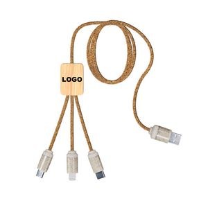 3 in 1 Wheat Straw Data Cable