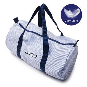 Kid-Friendly Seersucker Duffle Bag