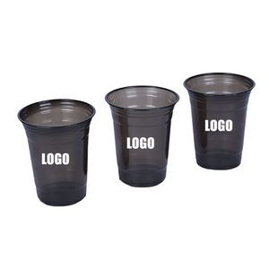 16 Oz Black Clear PET Cold Drink Cup