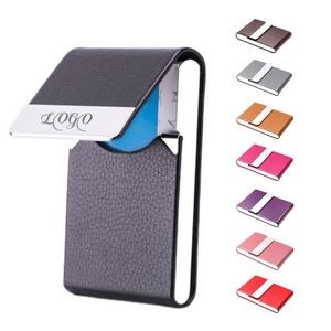 PU Leather Business Card Holder With Magnetic Shut