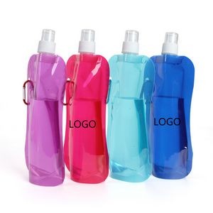 16oz Collapsible Water Bottles with Carabiner