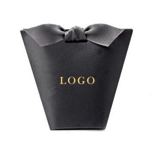 Foldable Paper Gift Box with Ribbon