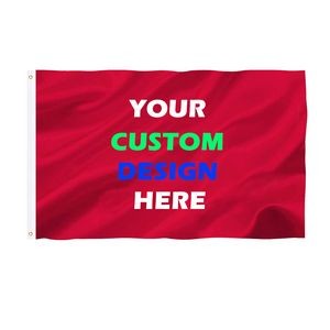 3' x 5' Custom Double Sided Digitally Printed Knitted Polyester Flags