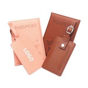 PU Passport Holder With Luggage Tag