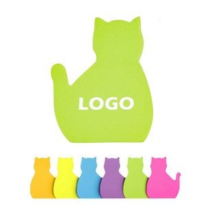 30 Sheets Cat Shaped Sticky Notes