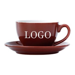 8 Oz Ceramic Coffee Cup With Saucer